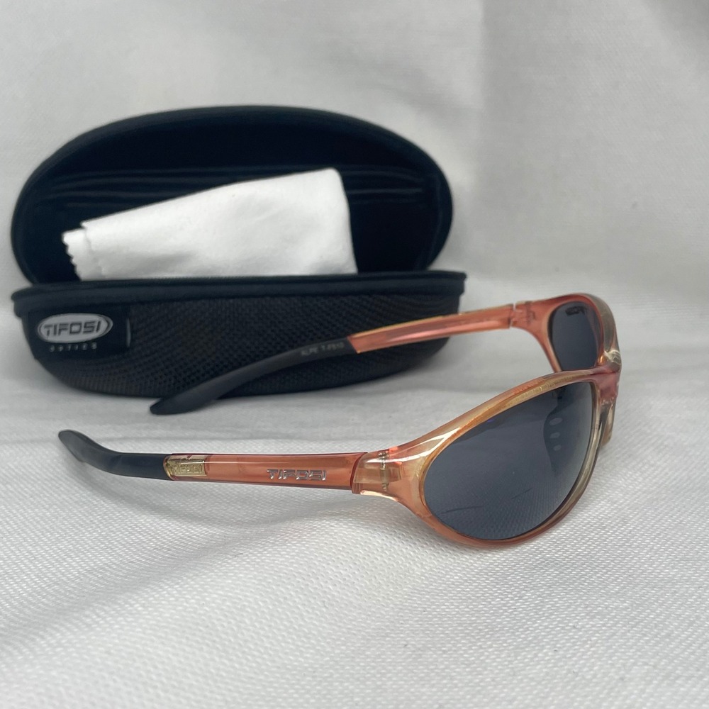 Tifosi Optics Alpe T-F510 Polarized Sunglasses Orange Frame Black Lens Active